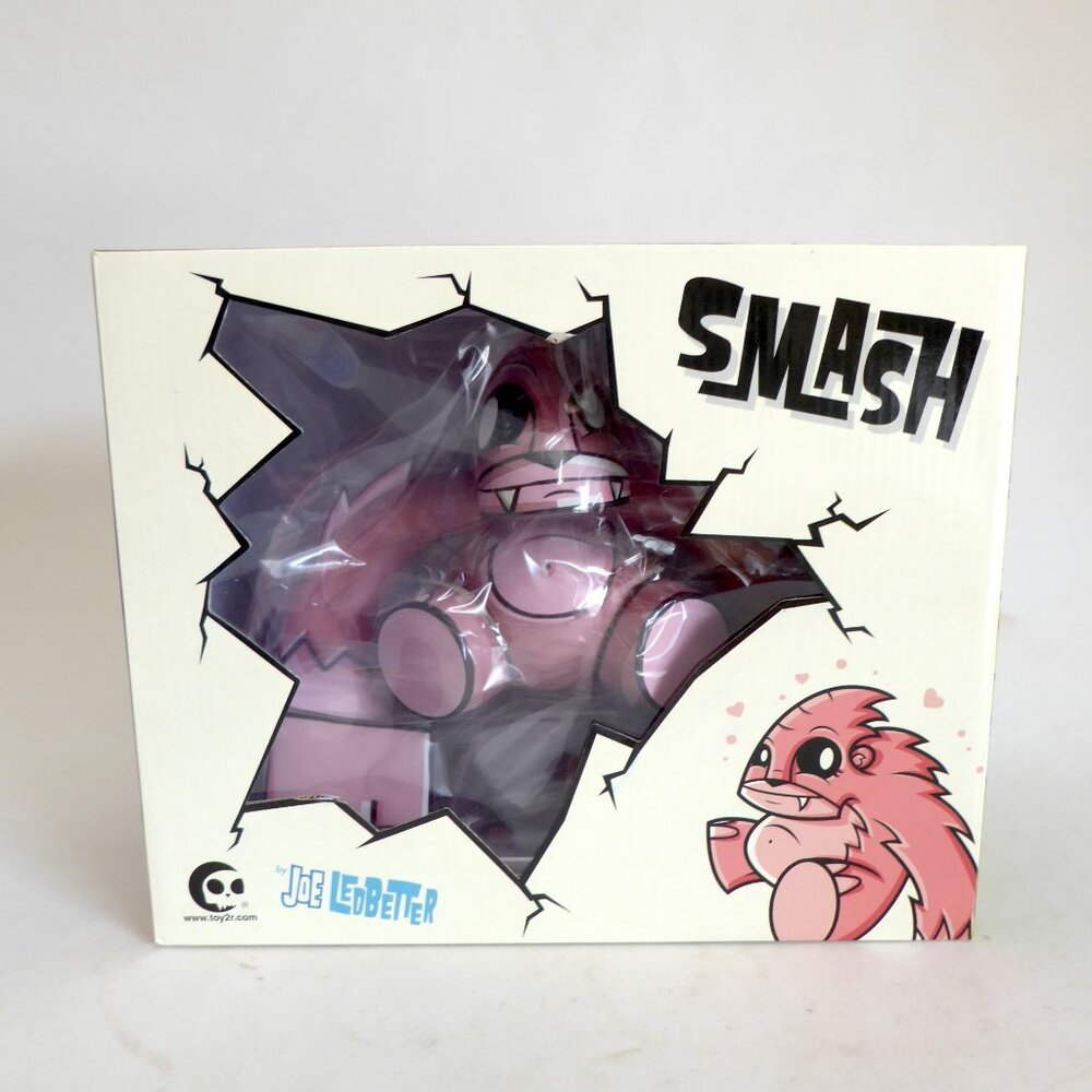 NEW 2008 9” TOY2R SMASH PINK GORILLA DESIGNER ART URBAN VINYL FIGURE